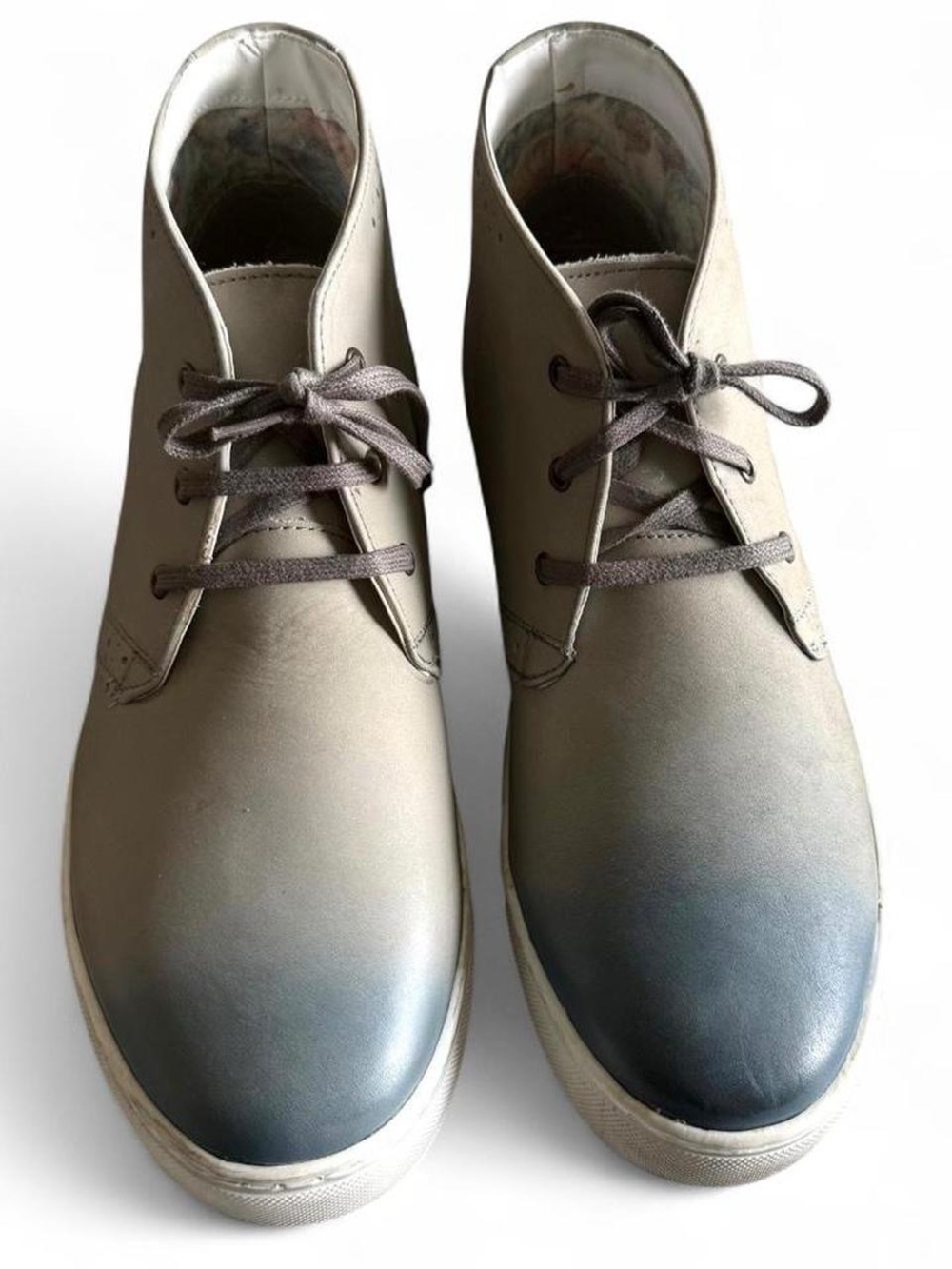 Stacy Adams gray ombré dip dye chukka boots - elevated casual modern chukka